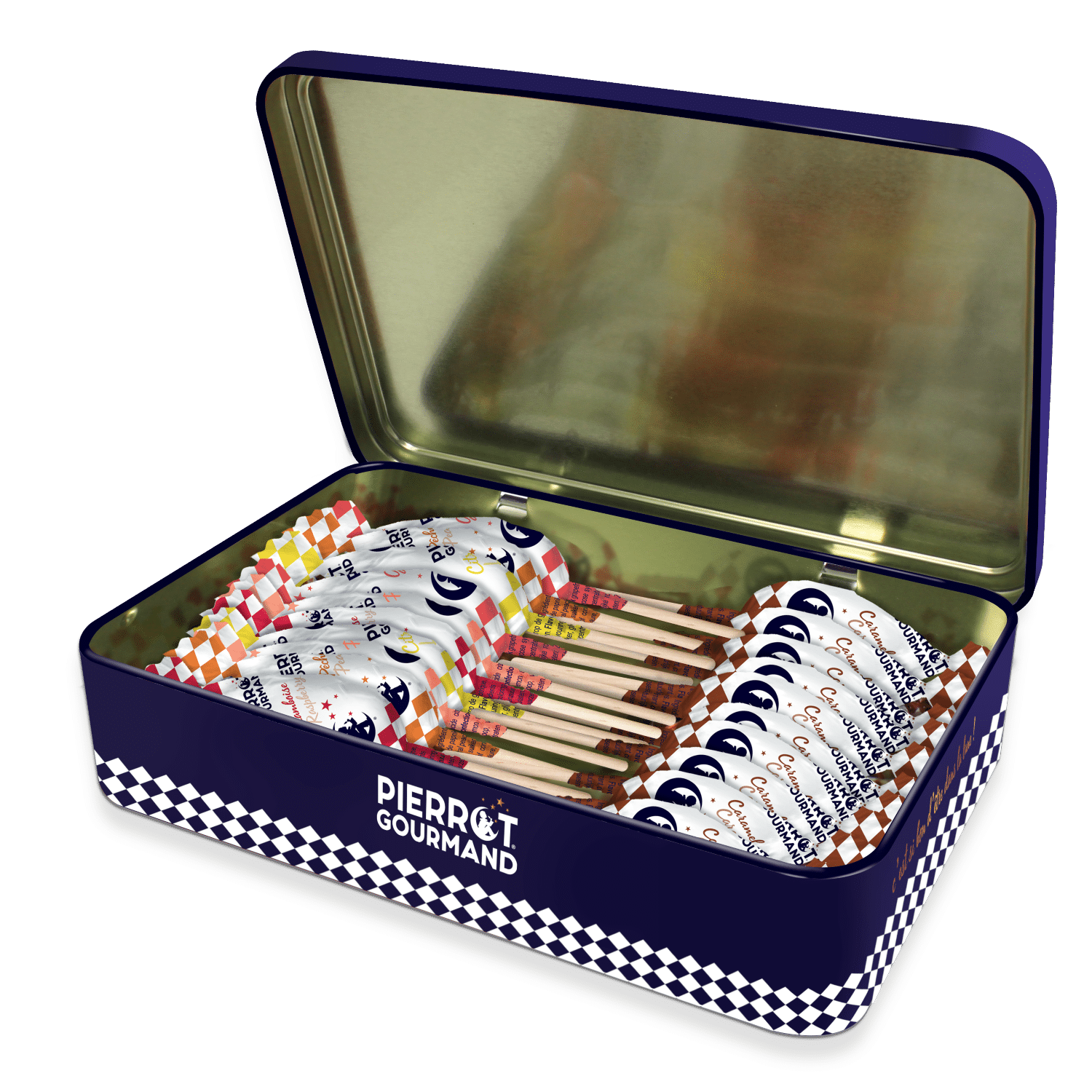 Boîte métal collector 20 sucettes - Pierrot gourmand